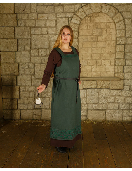 Robe tablier viking modèle Alva, vert
