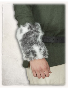 Brassards en fourrure de lapin anglais viking