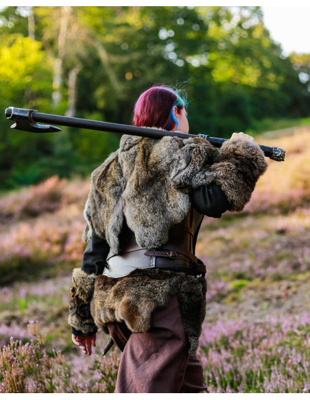 Brassards viking géants en fourrure...