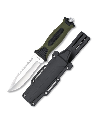 Couteau militaire ABS-caoutchouc manche avec gaine rigide