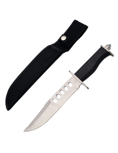 Troisième couteau tactique, bord dentelé (33 cm.) ⚔️ Boutique Épées