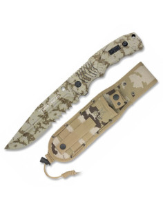 Couteau tactique RUI/K25 Camo avec scie