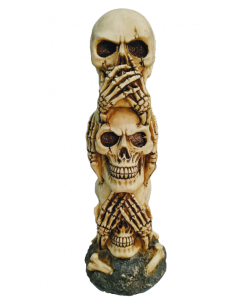 Set 3 crânes, je ne vois pas, je n'entends pas, je ne...