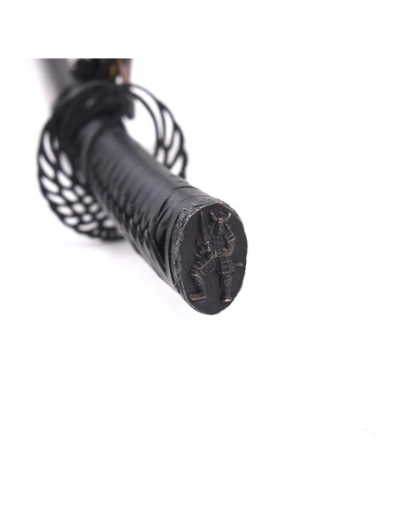 Katana ornemental tsuba de type aile...