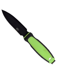 Couteau d'aventure à un tranchant noir-vert SCK (23,5 cm.)