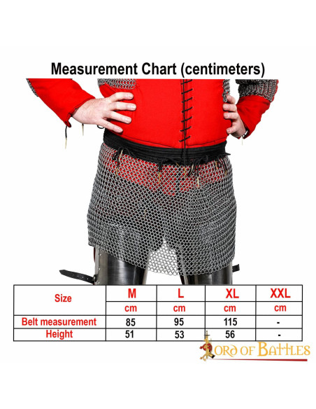 Jupe médiévale en cotte de mailles...