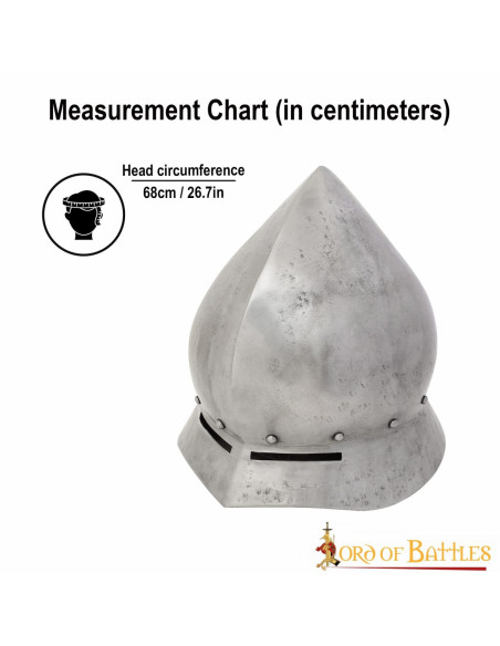 Casque médiéval, type théière,...