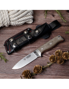 Couteau Cudeman MT-5 (120-F) avec manche en toile verte