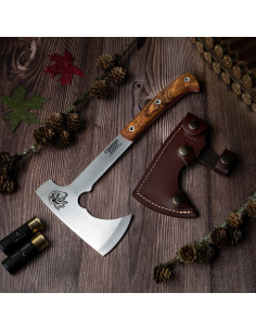 Hache aigle, manche en bois d'olivier