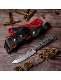 Couteau Cudeman Ness Wolf micarta noir, COMPLET