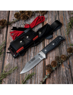 Couteau MT-1 avec manche Micarta noir, COMPLET