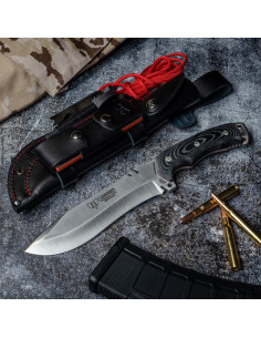 Couteau Béret vert, micarta noir. (299-BC). COMPLET