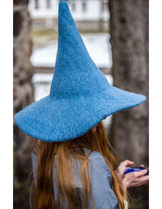 Chapeau de sorcière modèle Agata, bleu clair