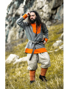 Tunique viking en laine modèle Roland, gris