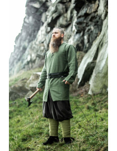 Tunique viking modèle Balduin, coton Vert 2