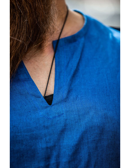 Tunique Viking en Lin Halvar Bleu Tunique Viking en Lin Halvar Bleu