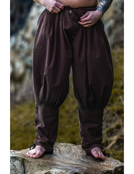 Pantalon viking en coton normand, marron