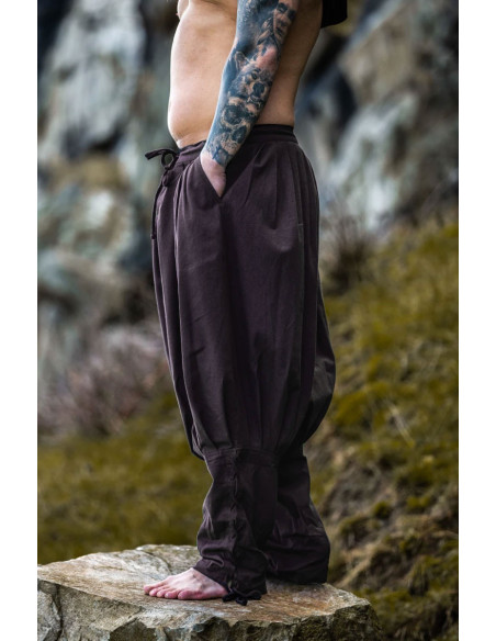 Pantalon viking en coton normand, marron