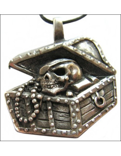 Pendentif coffre au trésor pirate