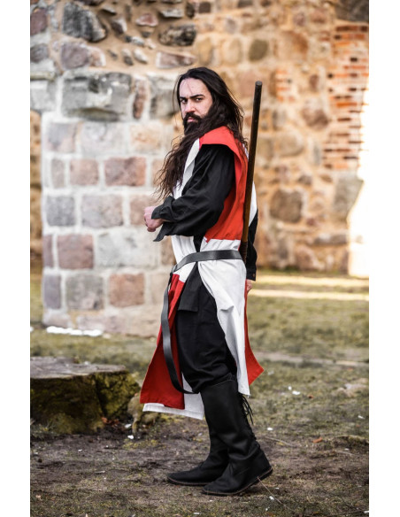 Échiquier Tunique Médiévale, blanc-rouge