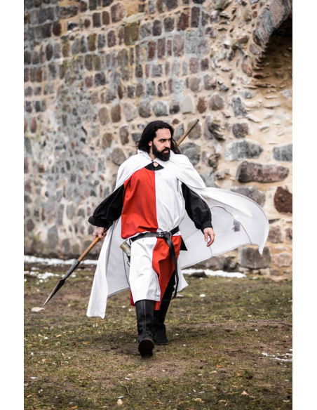 Échiquier Tunique Médiévale, blanc-rouge