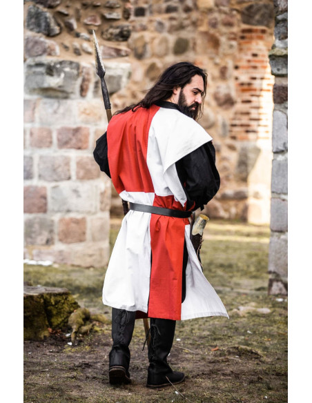 Échiquier Tunique Médiévale, blanc-rouge