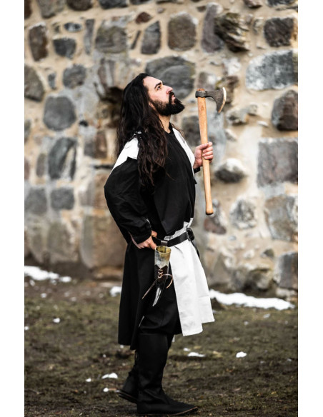 Échiquier Tunique Médiévale, blanc-noir