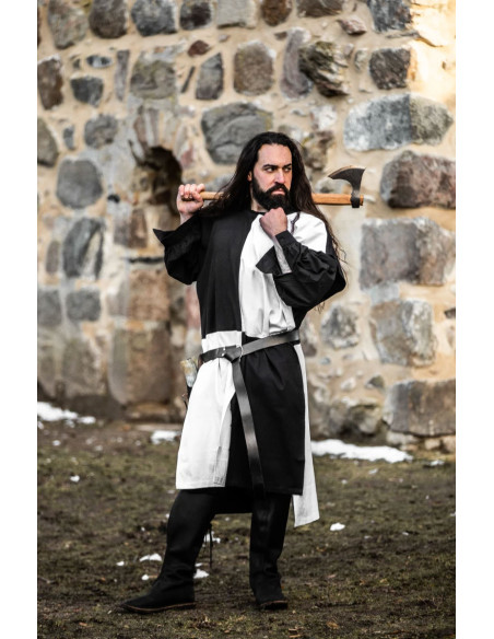 Échiquier Tunique Médiévale, blanc-noir