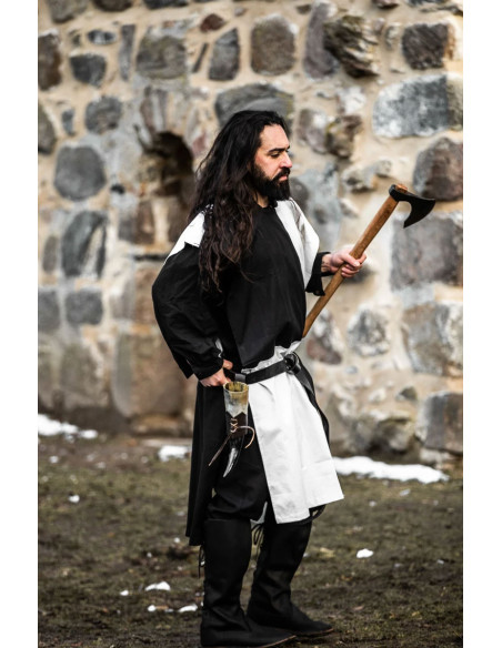 Échiquier Tunique Médiévale, blanc-noir