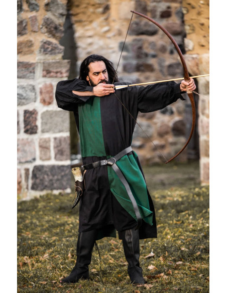 Échiquier Tunique Médiévale, noir-vert
