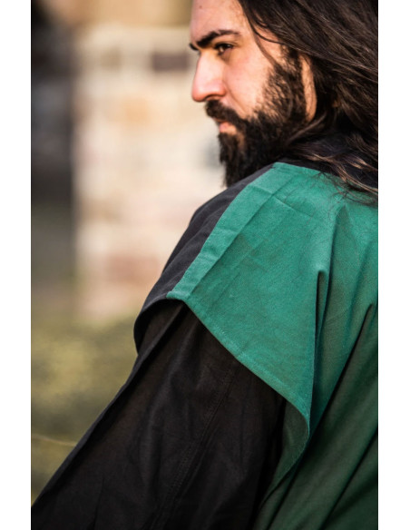 Échiquier Tunique Médiévale, noir-vert