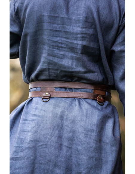 Ceinture Viking double en cuir,...