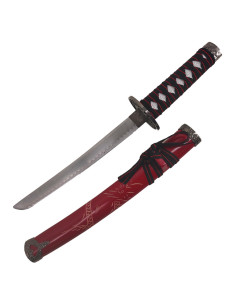 Tanto décoratif Dragon saya rouge (54 cm.)