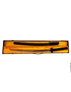 Katana saya noir décoratif avec boîte en bois (103 cm.) 2