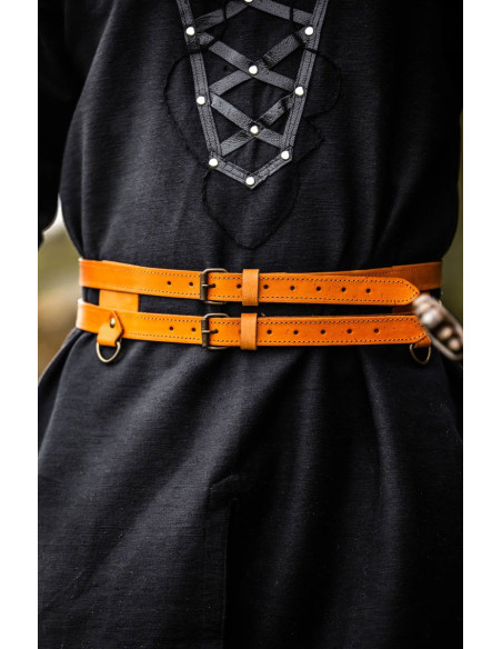 Ceinture double en cuir Viking,...