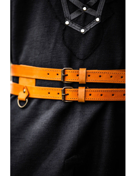 Ceinture double en cuir Viking,...