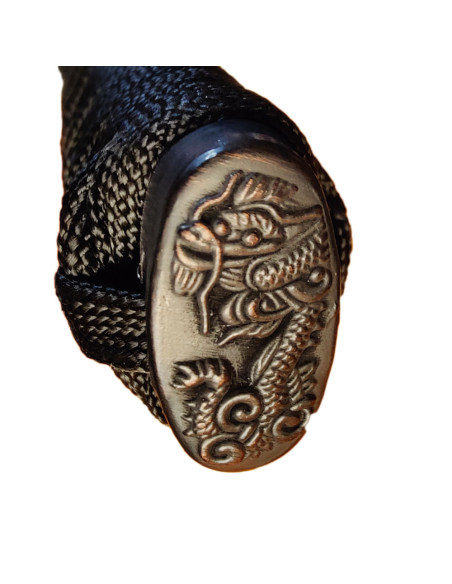 Katana saya noir décoratif avec boîte...