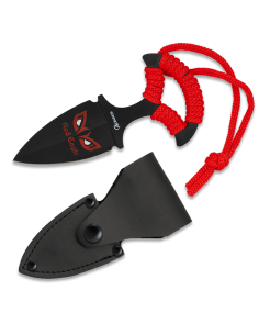 Couteau à dépecer l'aigle rouge avec fourreau