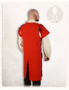 Tabard médiéval, modèle Hermann, couleur rouge 2