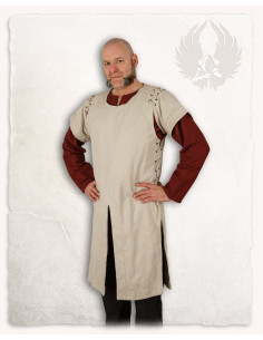 Tabard médiéval modèle Hermann, couleur blanc naturel