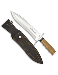 Couteau de chasse aux enchères Stalking, manche en olive