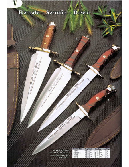 Couteaux Remate-Serreño-Bowie de Muela