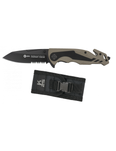 Couteau de sauvetage tactique K25 coyote en noir