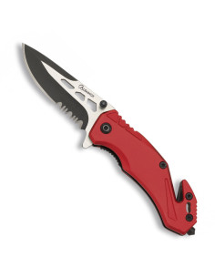 Couteau tactique de sécurité rouge Albainox - rouge