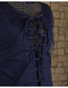 Robe médiévale bleue sans manches modèle Leandra 2