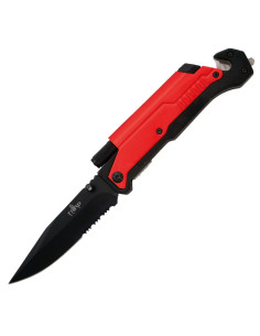 Couteau de sauvetage Red Third, avec scie