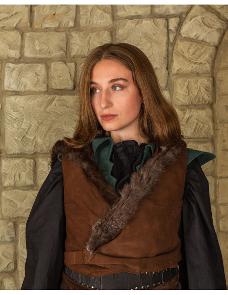 Haut médiéval pour femme avec capuche...