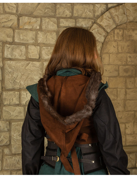 Haut médiéval pour femme avec capuche...
