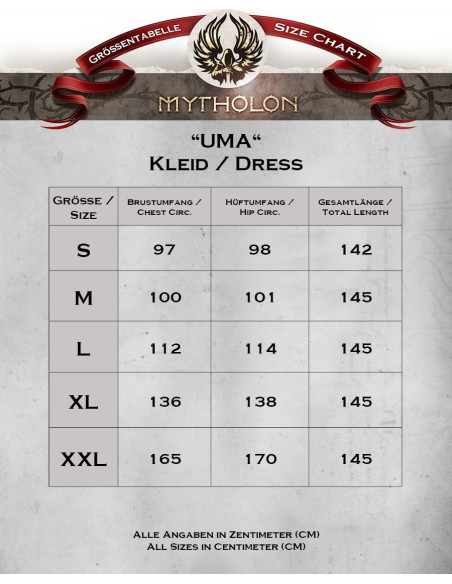 Robe médiévale modèle Uma, couleur...