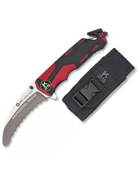 Couteau de sauvetage K25, rouge-noir